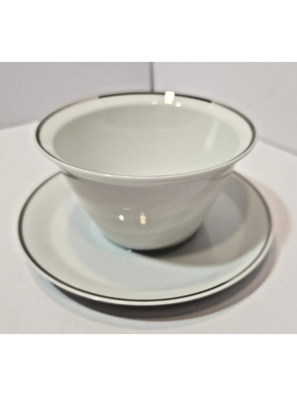 Rosenthal Studio Line Hans Theo Bauman Berlin Platinum Gravy Boat with Attached